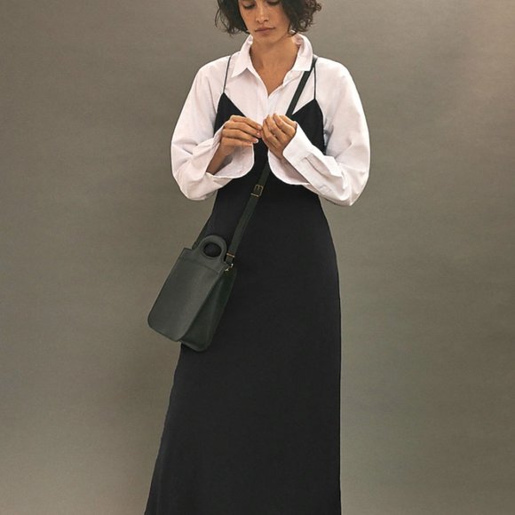 NWT Madewell Layton midi slip dress true black - Picture 6 of 11